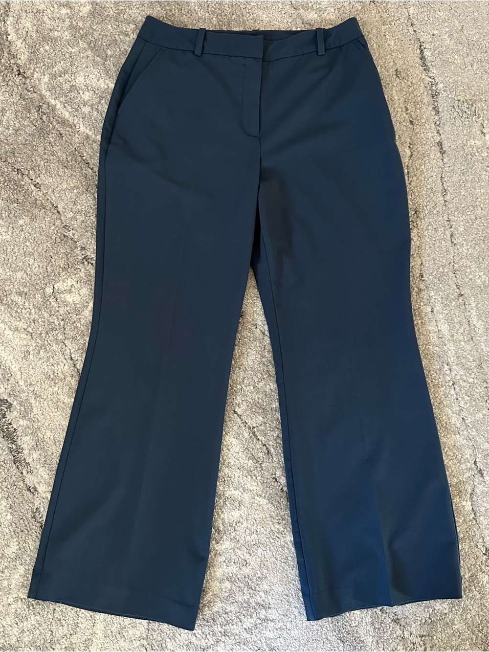 Worthington Modern Curvy Trouser Work Pants Sz 10P 10 Petite Navy Blue